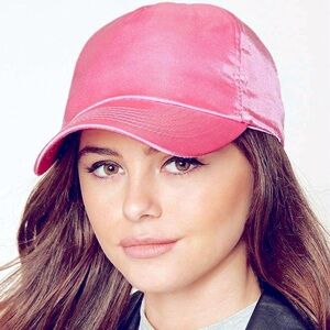 Forever 21 Pink Satin Baseball Hat